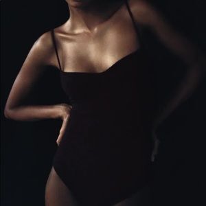 ZARA 100% CASHMERE BODYSUIT BURGUNDY LIMITED EDITION SIZE LARGE